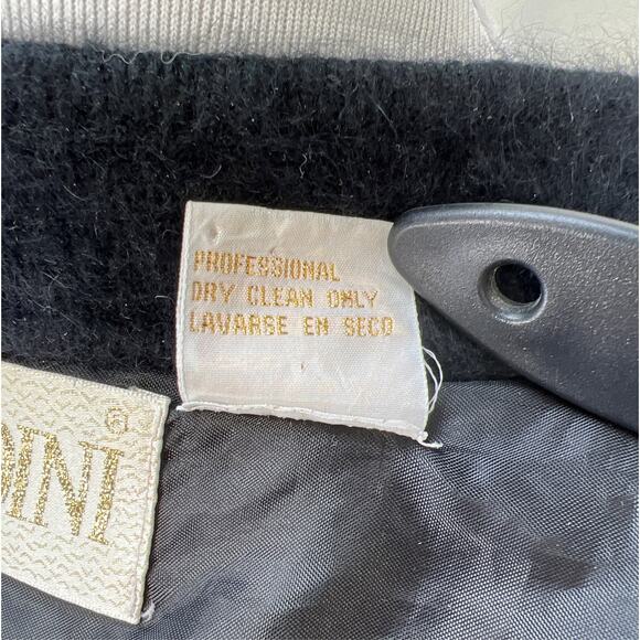 Vintage Belldini Angora Cardigan Medium Black Gold Embellished Beading Lined - Picture 12 of 13